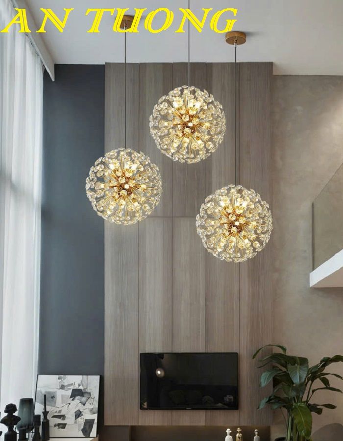 Đèn thả trần phòng khách đẹp hiện đại, đơn giản 0110