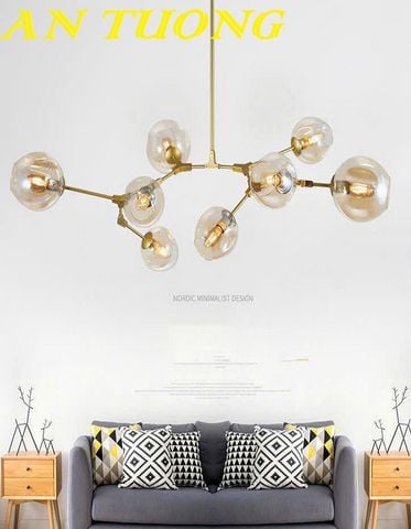 Đèn thả trần phòng khách đẹp, hiện đại