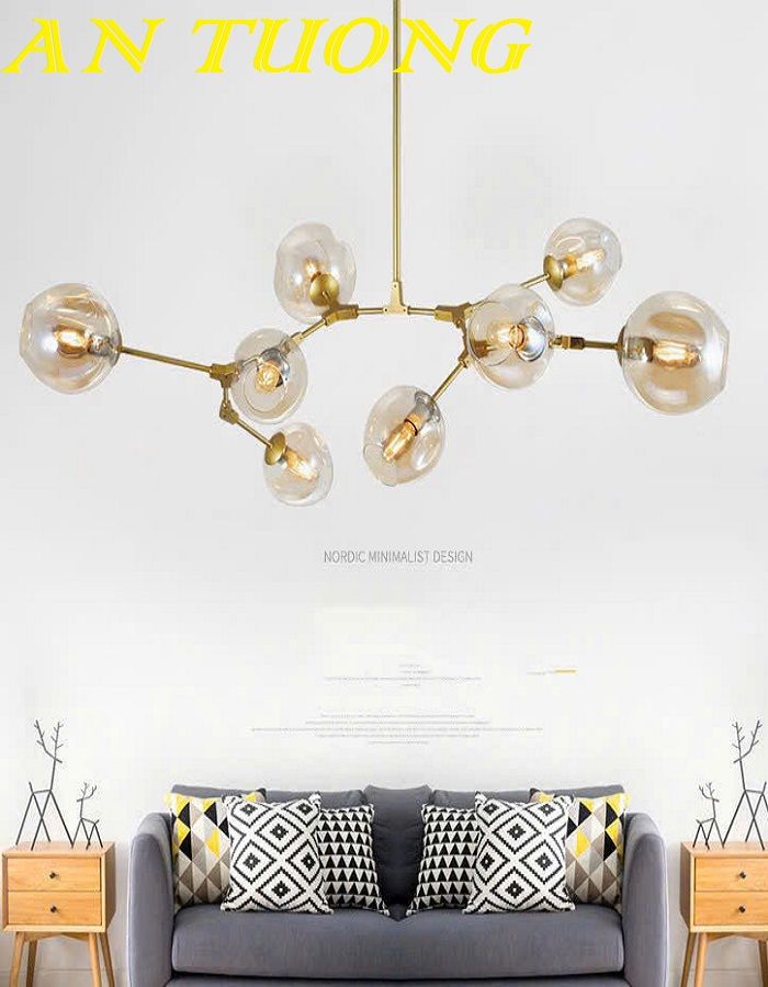 Đèn thả trần phòng khách đẹp, hiện đại 0242