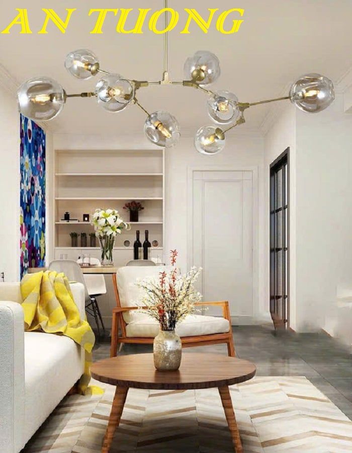 Đèn thả trần phòng khách đẹp, hiện đại 0243