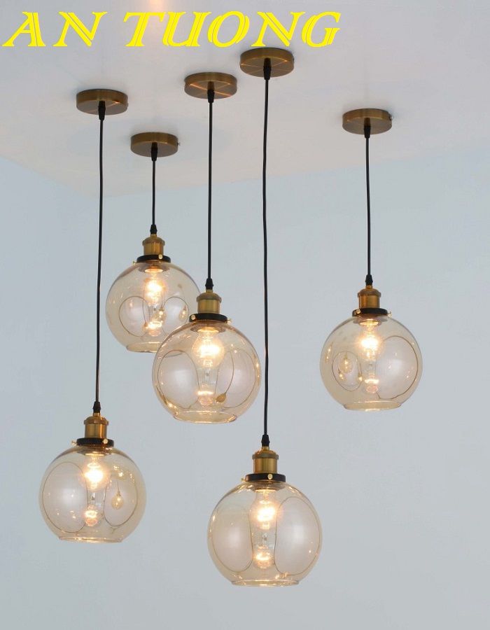 Đèn thả trần thủy tinh decor trang trí đẹp, hiện đại 0130