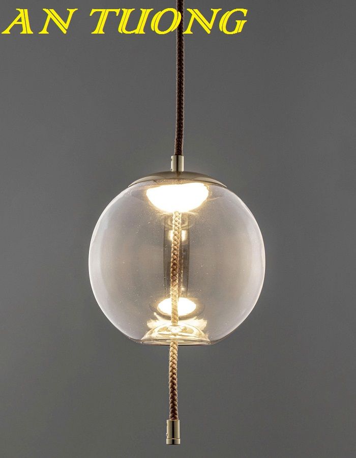 Đèn thả trần thủy tinh trang trí bàn ăn, quầy bar bàn đảo bếp đẹp 015