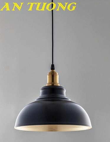 Đèn thả trần chao màu đen trang trí quán cafe - nhà hàng - quán ăn