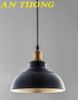 Đèn thả trần chao màu đen trang trí quán cafe - nhà hàng - quán ăn 004