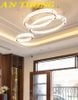 Đèn thả trần trang trí phòng khách 3 vòng tròn pha lê cao cấp đẹp 014