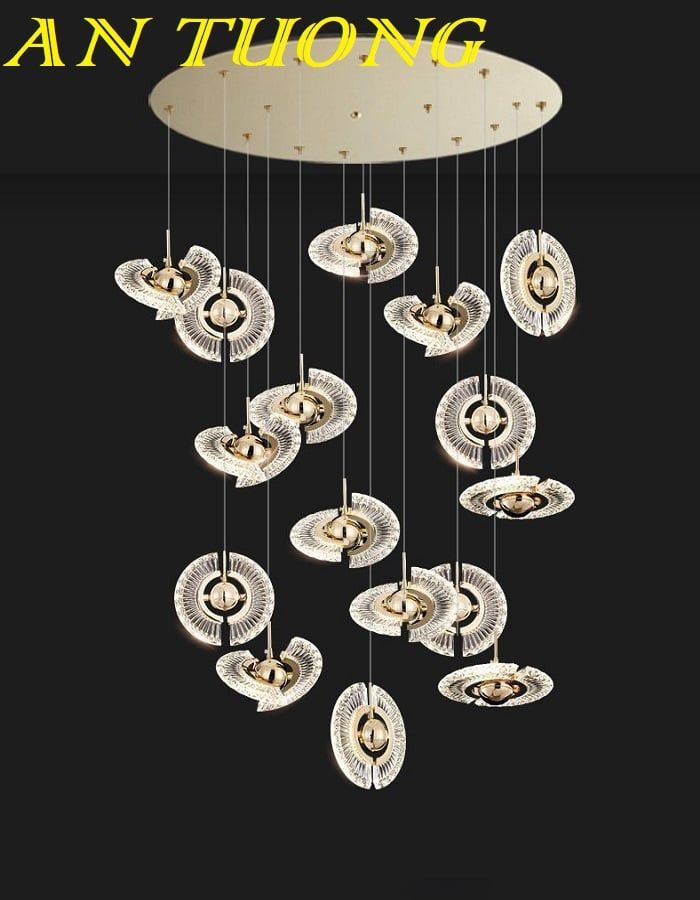 Đèn thả trần trang trí phòng khách đẹp hiện đại 022