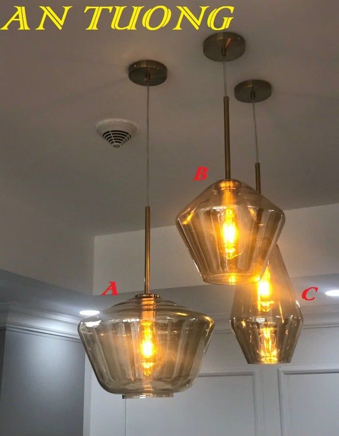 Đèn thả trần trang trí quầy bar, bàn ăn, bàn đảo bếp đẹp, hiện đại 045