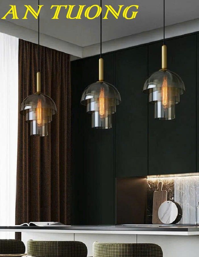 Đèn thả trần trang trí quầy bar, bàn ăn, bàn đảo phòng bếp đẹp 057