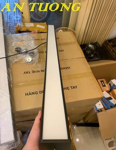 Đèn thả trần văn phòng 1m2 màu đen 