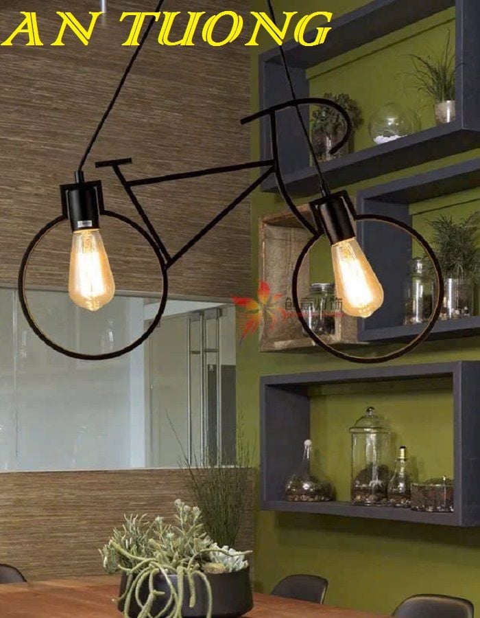 Đèn thả trần hình xe đạp decor trang trí đẹp 0297
