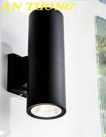  Đèn treo tường hắt sáng 2 đầu ngoài trời trang trí 0357 