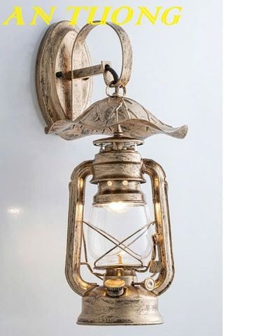  Đèn treo tường cổ điển ngoài trời kiểu đèn dầu trang trí 0180 