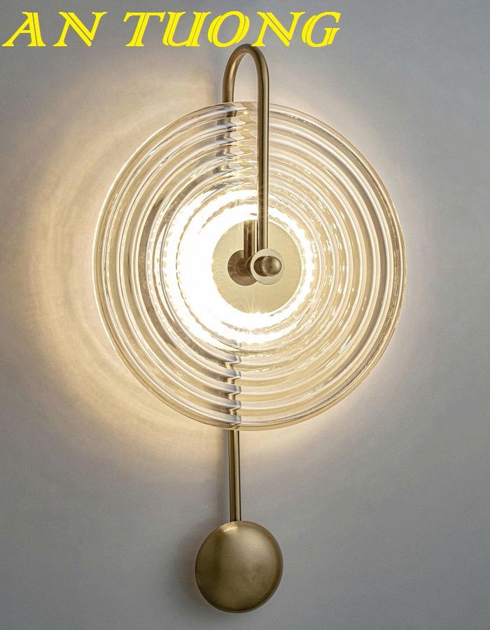 đèn treo tường hình tròn decor trang trí nội thất phòng khách phòng ngủ cầu thang đẹp hiện đại 0228