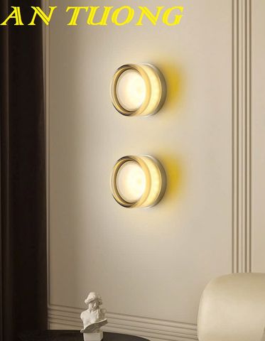 Đèn treo tường hình tròn phong cách wabi sabi decor trang trí đẹp