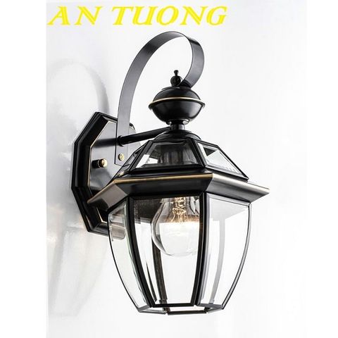 Đèn treo tường ngoài trời cổ điển bằng đồng cao cấp