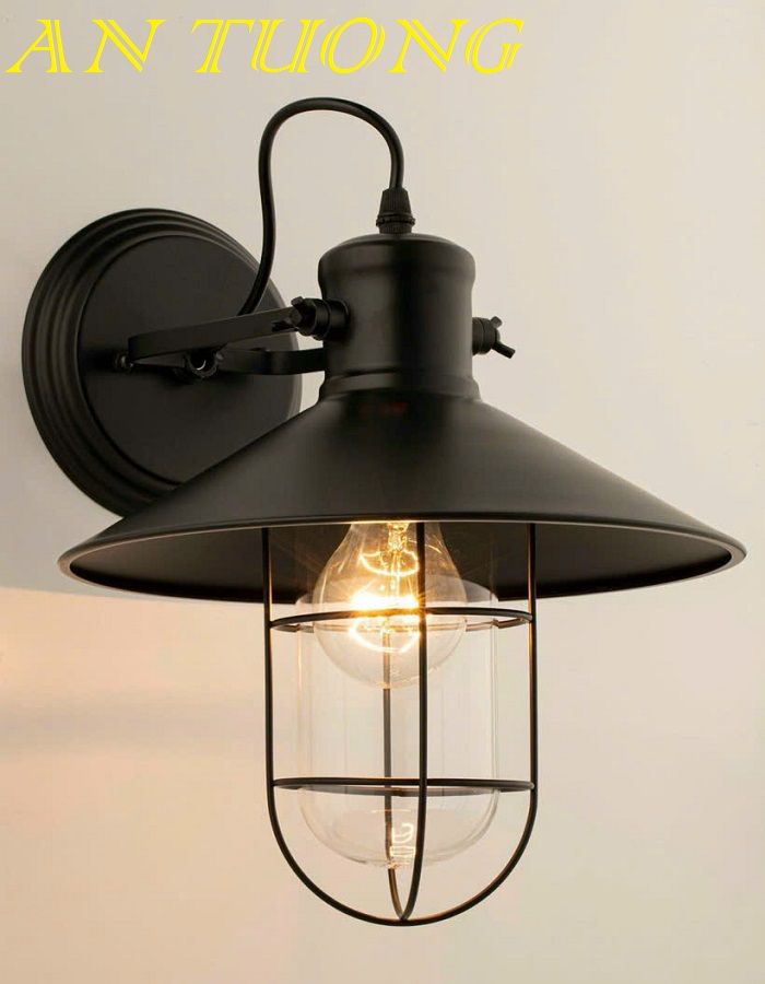 đèn treo tường ngoài trời ngoài nhà chống nước decor trang trí mặt tiền nhà, hàng rào, sân vườn 008