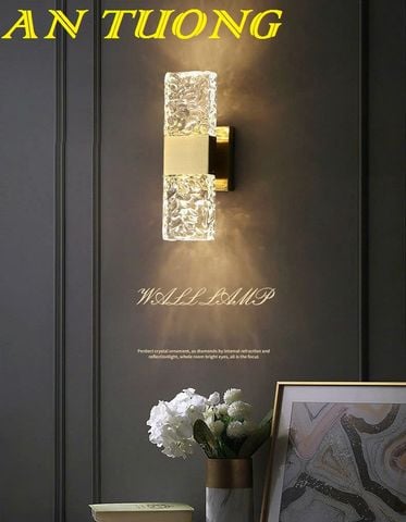 đèn treo tường pha lê trang trí nội thất phòng khách phòng ngủ đẹp hiện đại