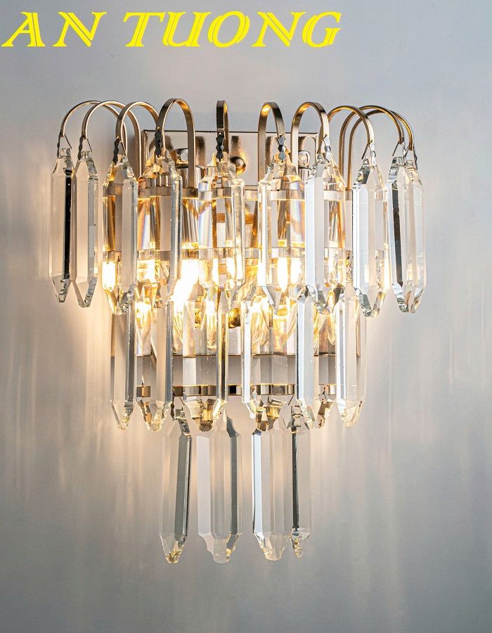 Đèn treo tường pha lê đẹp hiện đại decor trang trí nội thất 010