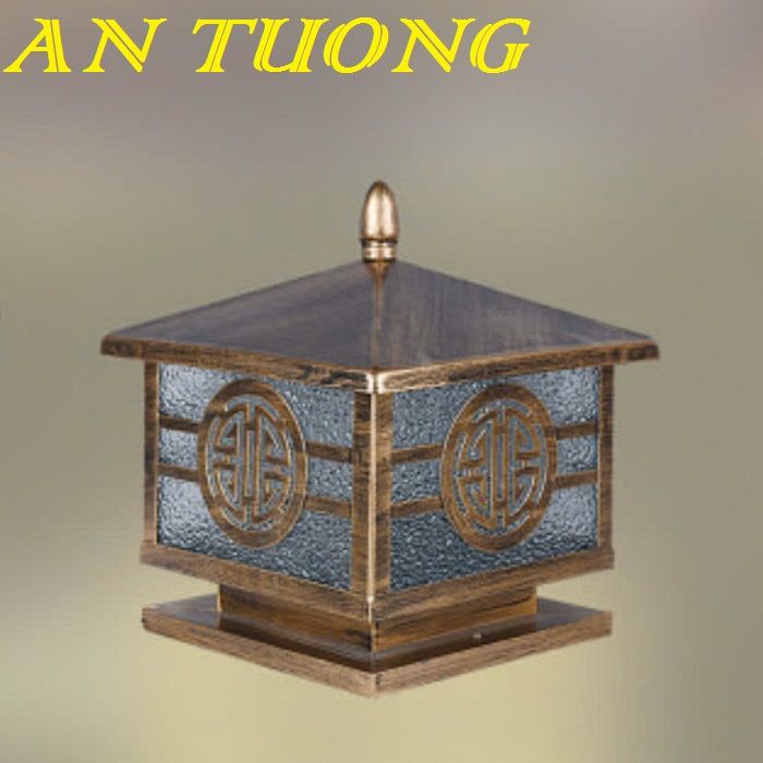 Đèn trụ cổng đẹp 200x200 trang trí hàng rào sân vườn ngoài trời chống nước 003