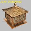 Đèn trụ cổng đẹp 400x400 trang trí hàng rào sân vườn ngoài trời 008