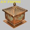 Đèn trụ cổng đẹp 400x400 trang trí hàng rào sân vườn ngoài trời 007
