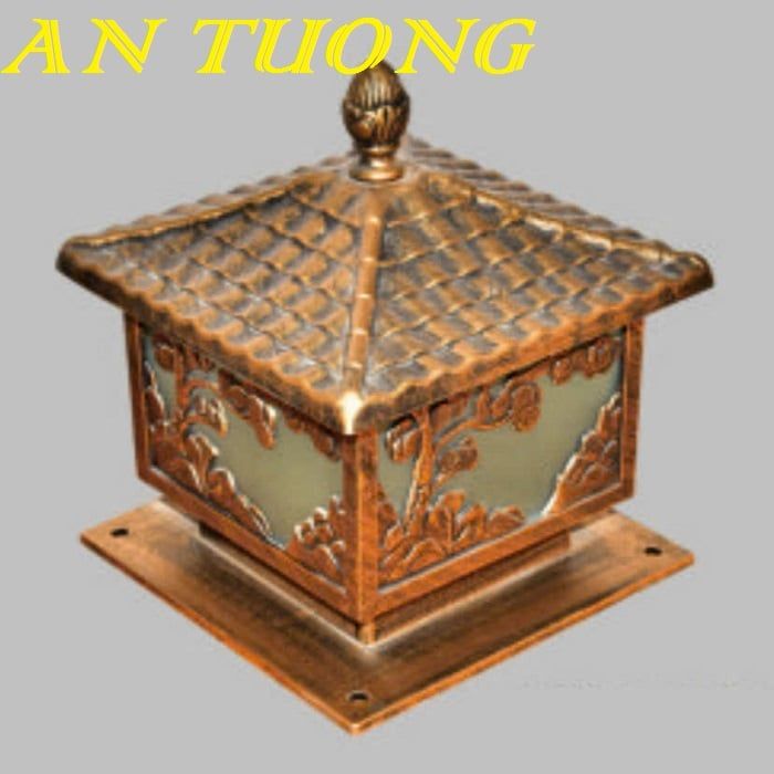 Đèn trụ cổng đẹp 400x400 trang trí hàng rào sân vườn ngoài trời 007