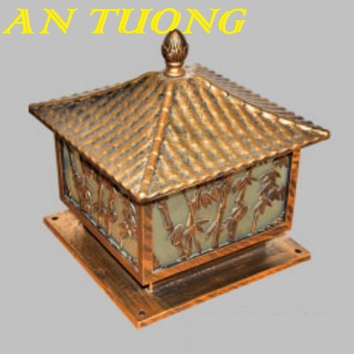 Đèn trụ cổng đẹp 400x400 trang trí hàng rào sân vườn ngoài trời 008
