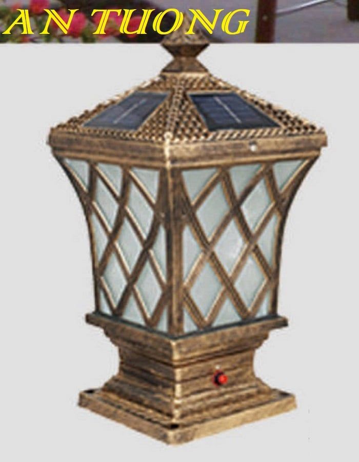 Đèn trụ cổng đẹp trang trí hàng rào sân vườn ngoài trời 010