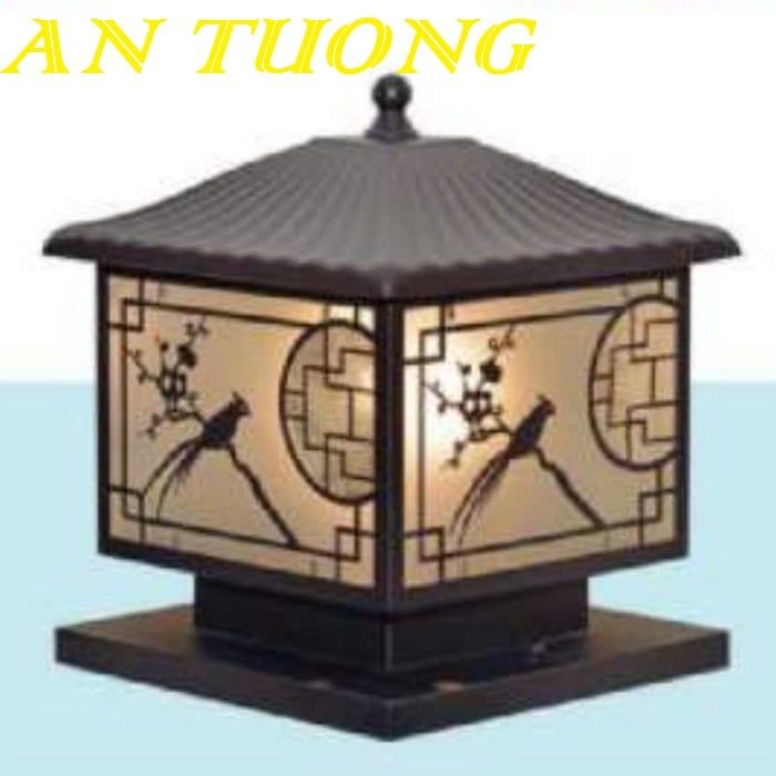 Đèn trụ cổng đẹp trang trí hàng rào sân vườn ngoài trời 001