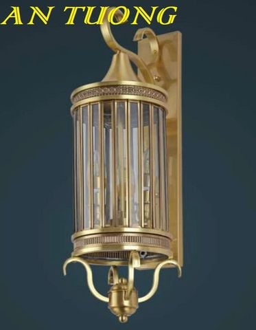 Đèn tường cổ điển ngoài trời ngoại thất bằng đồng cao cấp