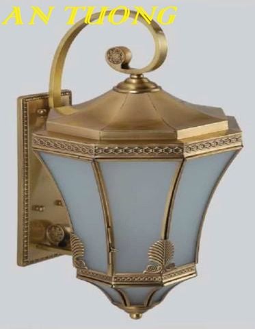 Đèn tường cổ điển ngoài trời ngoại thất bằng đồng cao cấp