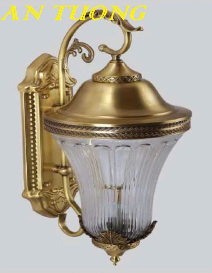 Đèn tường cổ điển ngoài trời ngoại thất bằng đồng cao cấp 078