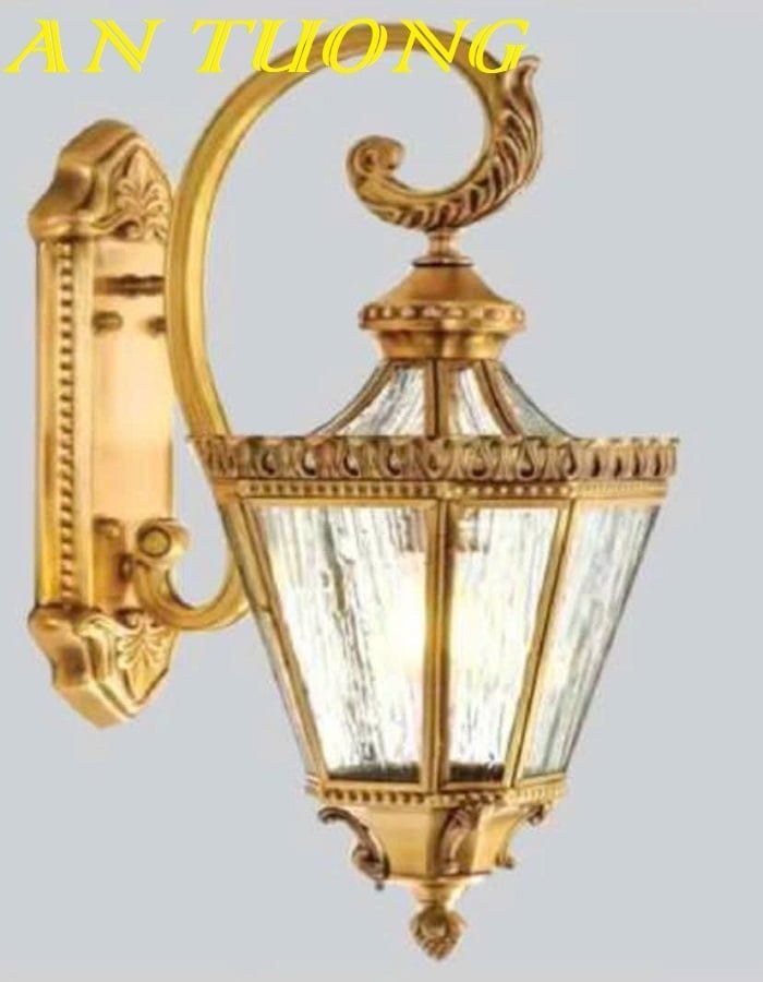 Đèn tường cổ điển ngoài trời ngoại thất bằng đồng cao cấp 079