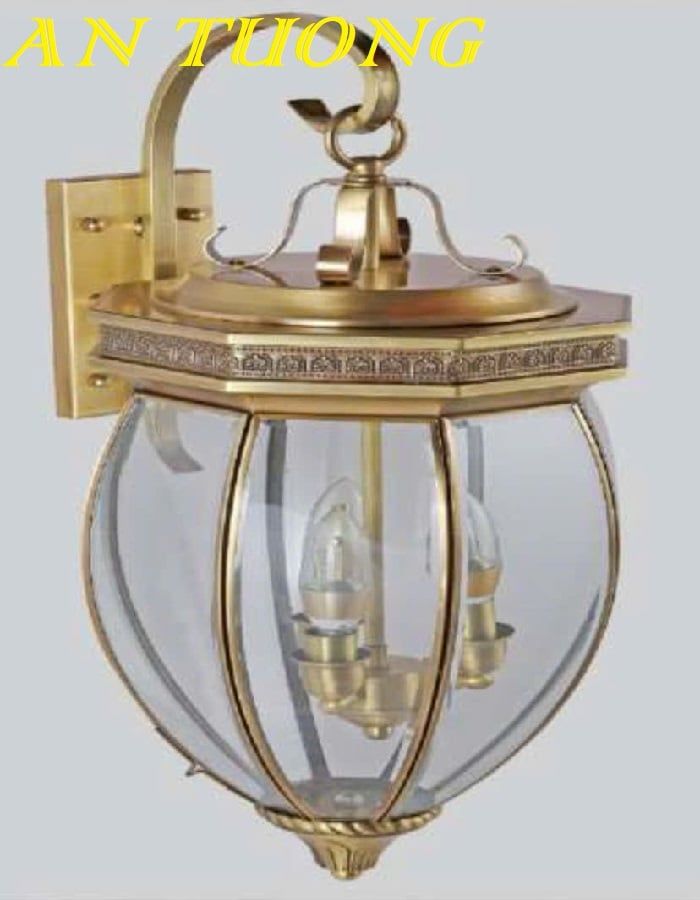 Đèn tường cổ điển ngoài trời ngoại thất bằng đồng cao cấp 080
