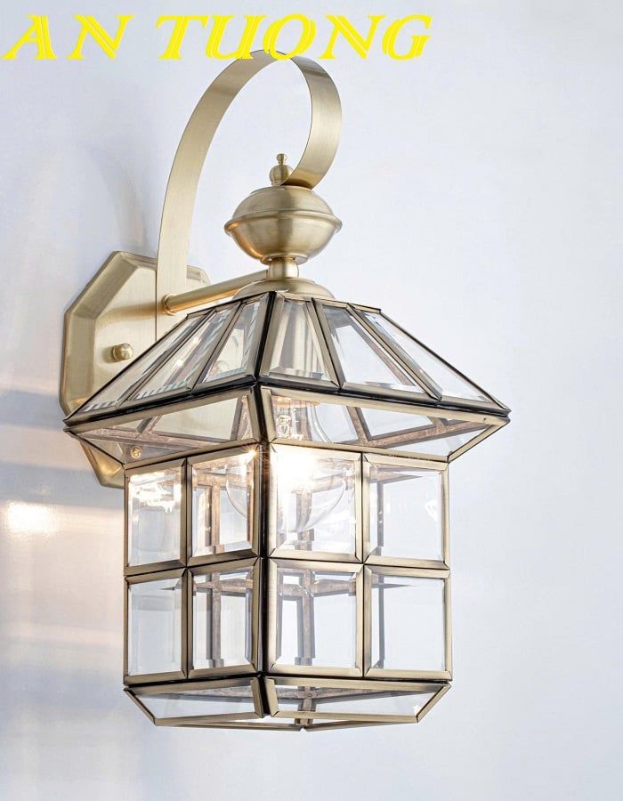 Đèn tường cổ điển ngoài trời bằng đồng cao cấp trang trí biệt thự 146