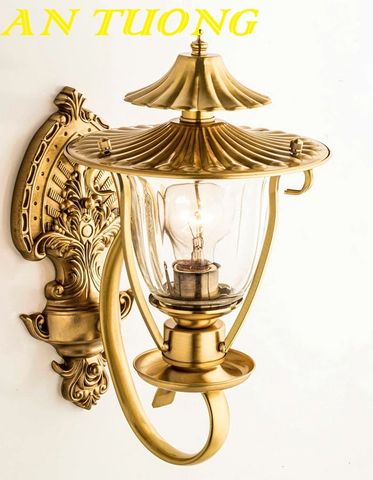 Đèn tường cổ điển ngoài trời bằng đồng cao cấp trang trí biệt thự cổ điển