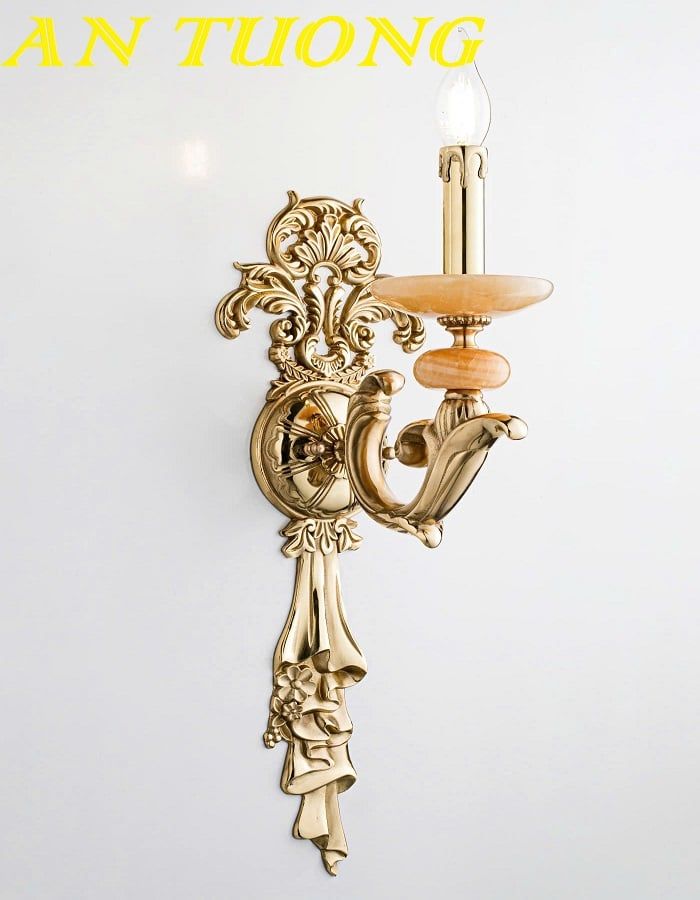 Đèn tường bằng đồng cổ điển cao cấp trang trí nội thất biệt thự 001