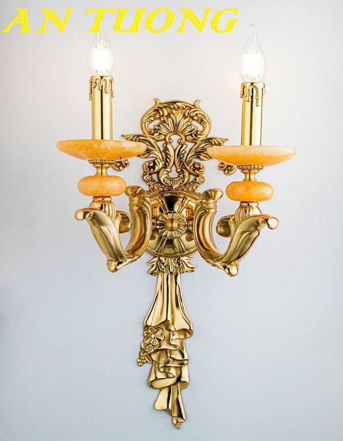 Đèn tường bằng đồng cổ điển cao cấp trang trí nội thất biệt thự 002