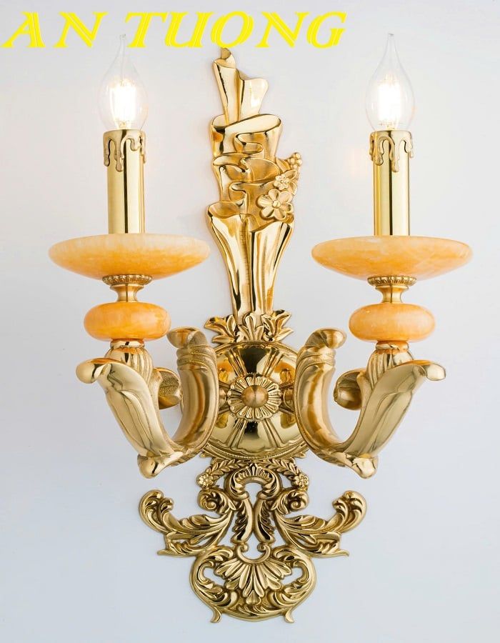 Đèn tường bằng đồng cổ điển cao cấp trang trí nội thất biệt thự 003