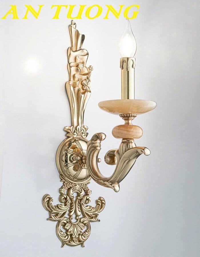 Đèn tường bằng đồng cổ điển cao cấp trang trí nội thất biệt thự 004