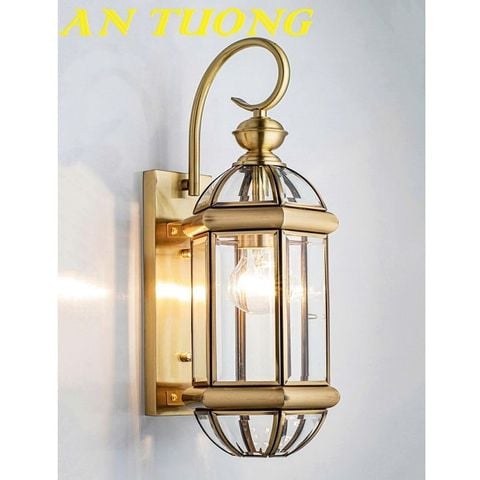 Đèn tường đồng cổ điển cao cấp gắn ngoài trời chống nước