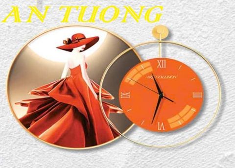  Đồng hồ treo tường trang trí phòng khách đẹp 004 