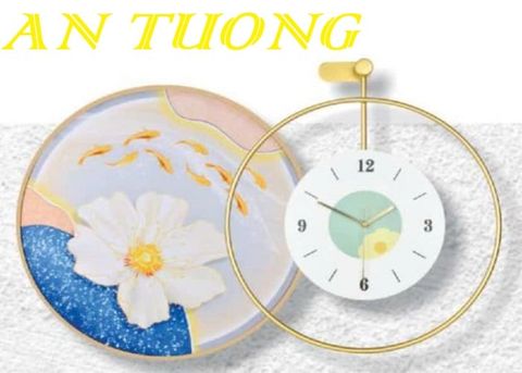  Đồng hồ treo tường trang trí phòng khách đẹp 006 