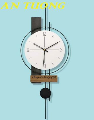  Đồng hồ treo tường trang trí phòng khách đẹp 009 