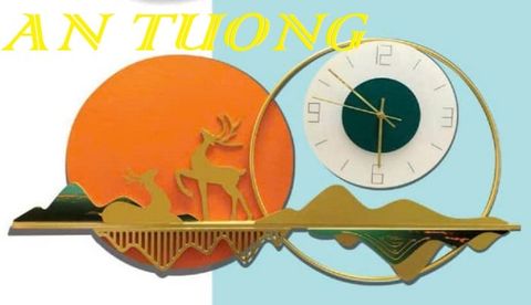  Đồng hồ treo tường trang trí phòng khách đẹp 010 