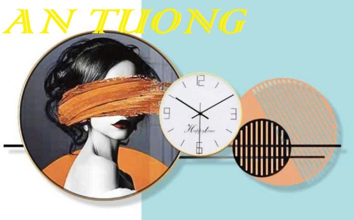 Đồng hồ treo tường trang trí phòng khách đẹp 011