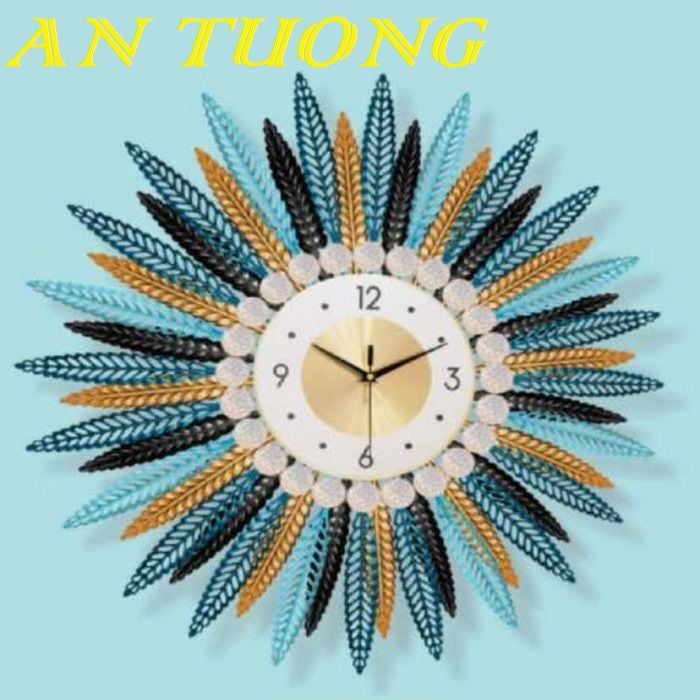 Đồng hồ treo tường trang trí phòng khách đẹp 012