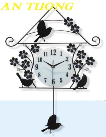  Đồng hồ treo tường trang trí phòng khách đẹp 015 