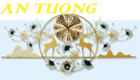  Đồng hồ treo tường trang trí phòng khách đẹp 016 
