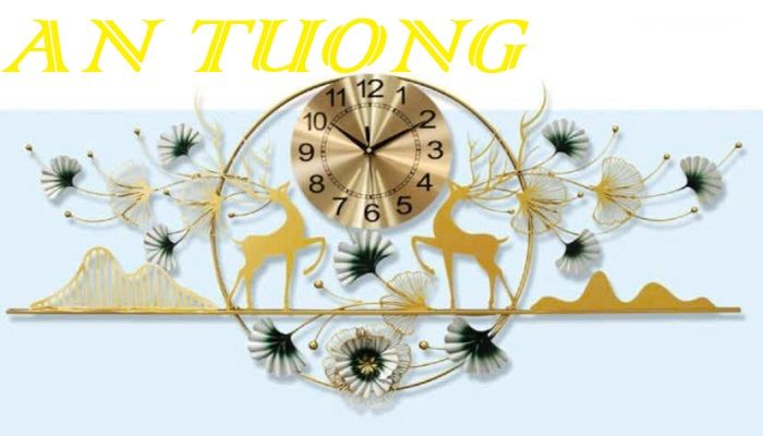 Đồng hồ treo tường trang trí phòng khách đẹp 016